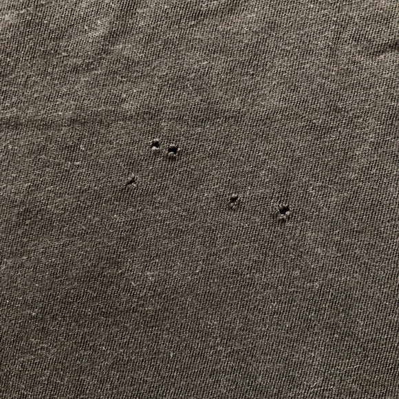 All Saints Raw Hem V Neck T Shirt in Faded Black Size XS - Picture 2 of 9